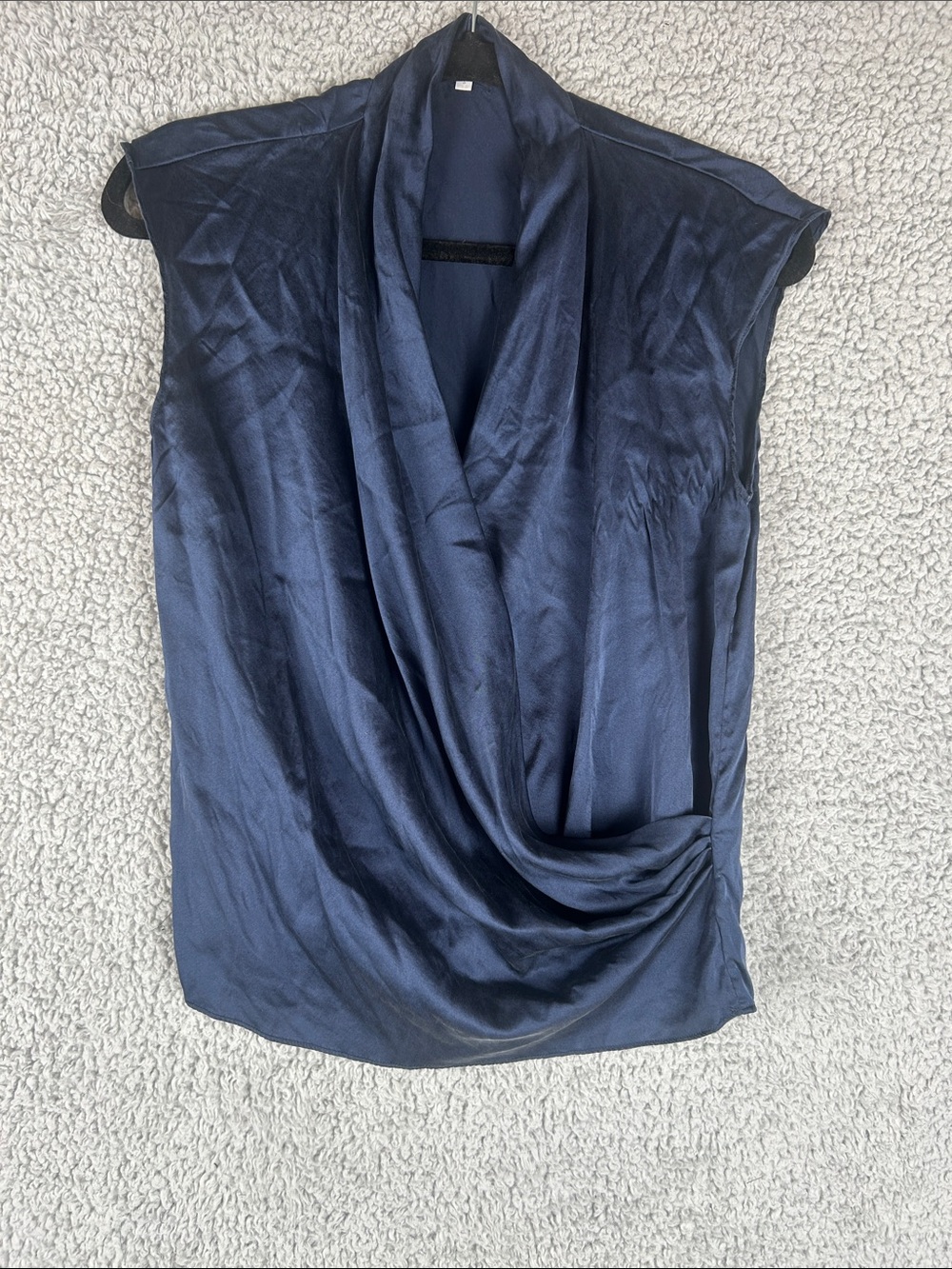 Slipintosoft Sleeveless Wrap Ruched 100% Pure 19MM Silk Top Size S